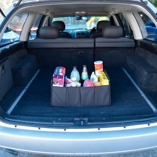 Printed Cargo Boot Organiser In Use